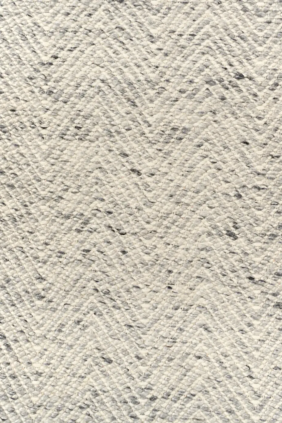 Alfombra de lana Furrow blanco natural/gris, 80x240 cm