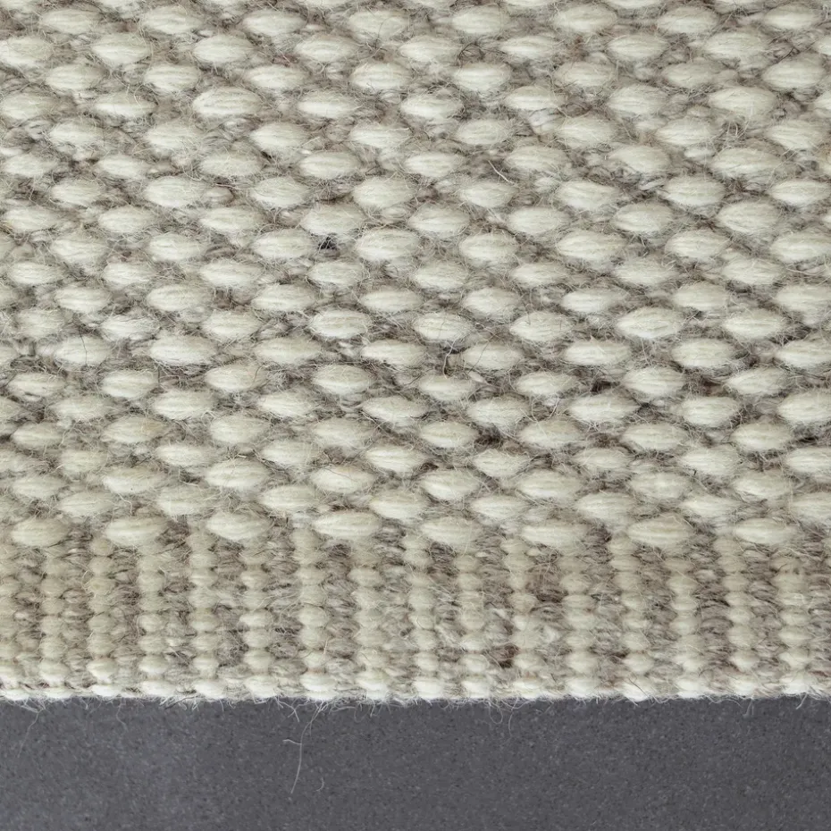 Alfombra de lana Lea blanco natural, 170x240 cm