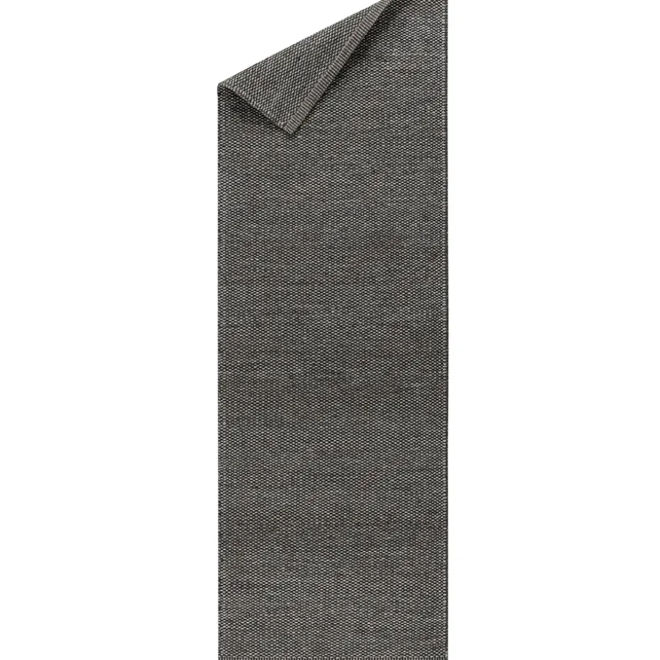 Alfombra de lana Lea gris natural, 80x240 cm