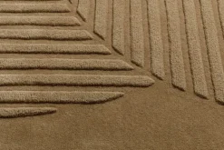 Alfombra de lana Levels circles beige, 200x300 cm