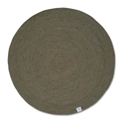 Alfombra de lana Merino redonda Ø240 cm, Dark green