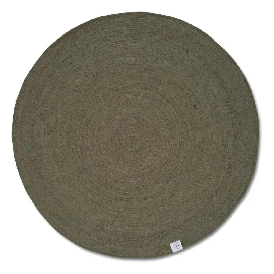 Alfombra de lana Merino redonda Ø200 cm, Dark green