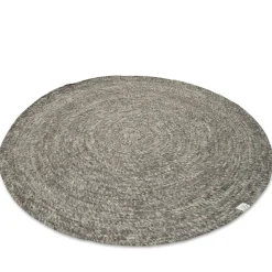 Alfombra de lana Merino redonda Ø160 cm, gris