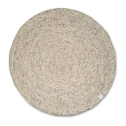 Alfombra de lana Merino redonda Ø240 cm, Natural beige