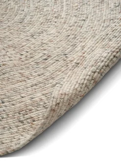 Alfombra de lana Merino redonda Ø240 cm, Natural beige