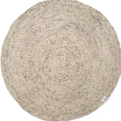 Alfombra de lana Merino redonda Ø160 cm, Beige
