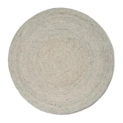 Alfombra de lana Merino redonda Ø240 cm, Concrete