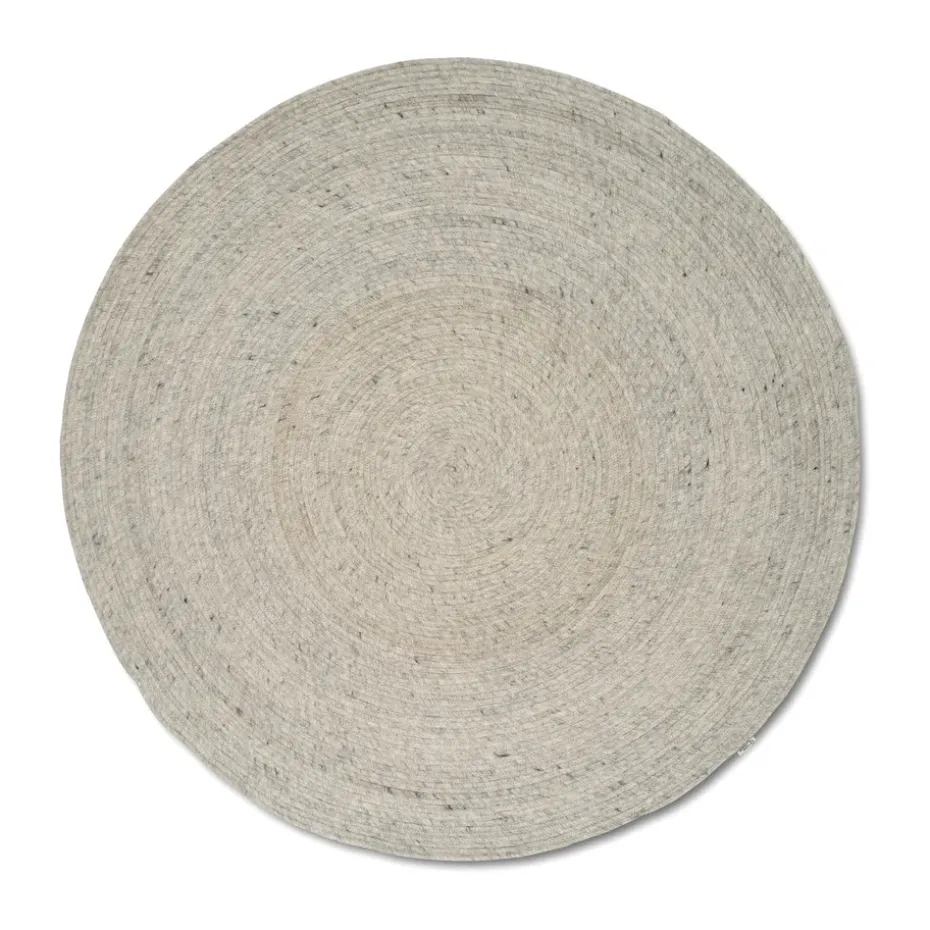 Alfombra de lana Merino redonda Ø240 cm, Concrete