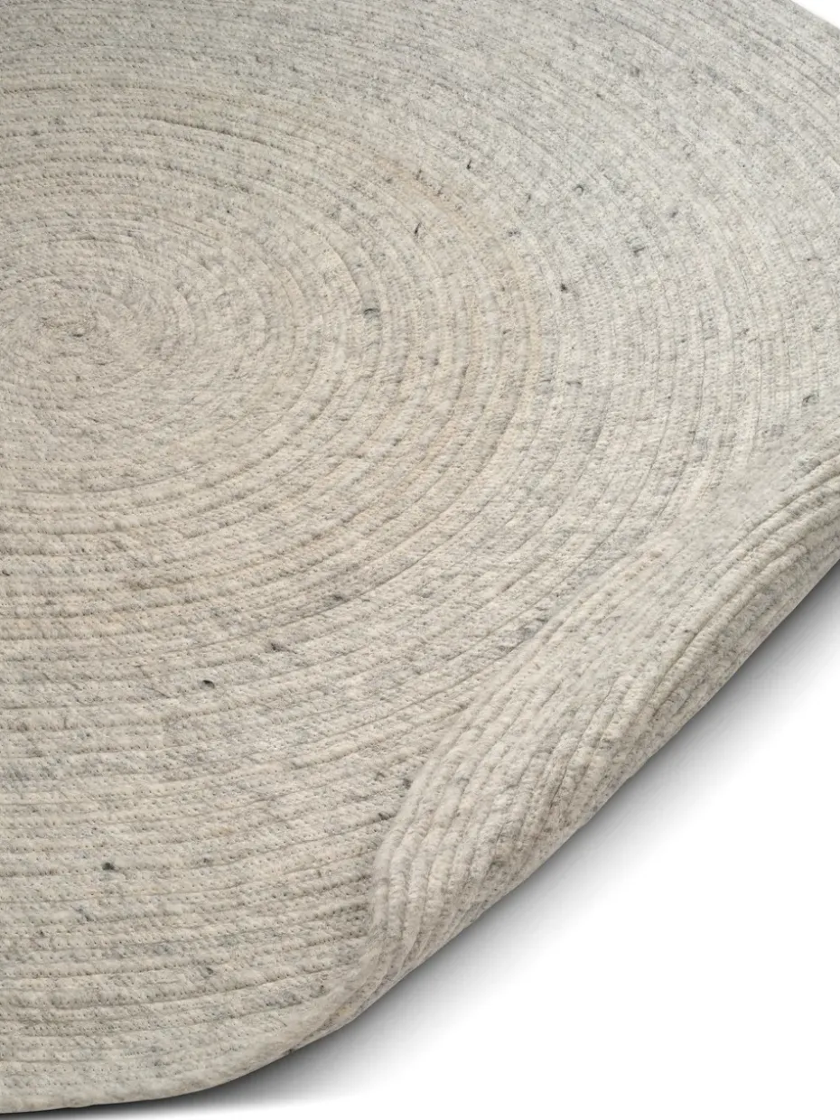 Alfombra de lana Merino redonda Ø240 cm, Concrete