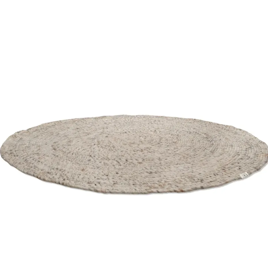 Alfombra de lana Merino redonda Ø200 cm, Beige
