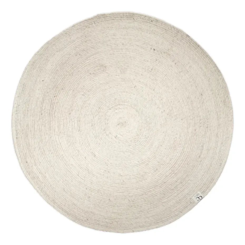 Alfombra de lana Merino redonda Ø200 cm, blanco