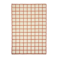 Alfombra de lana Pasture blanco natural/óxido, 200x300 cm
