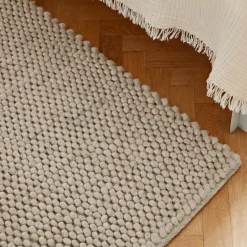 Alfombra de lana Peas 80 x 140 cm, Soft grey