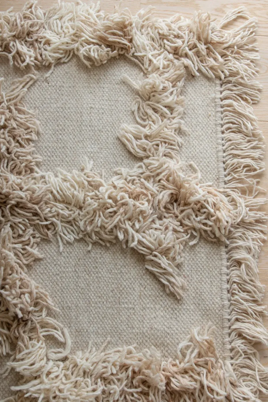 Alfombra de lana Rio 250x350 cm, Beige