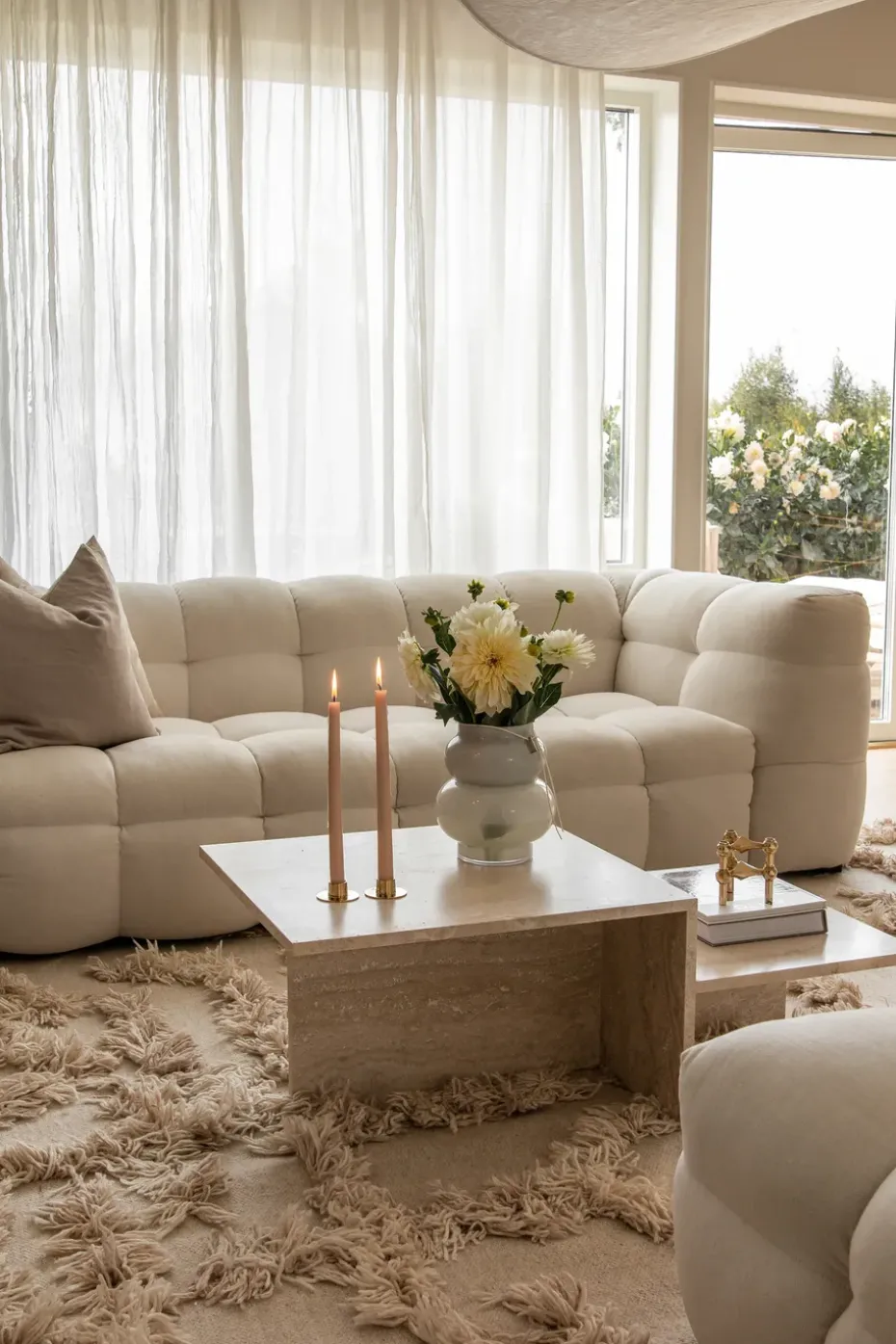 Alfombra de lana Rio 250x350 cm, Beige