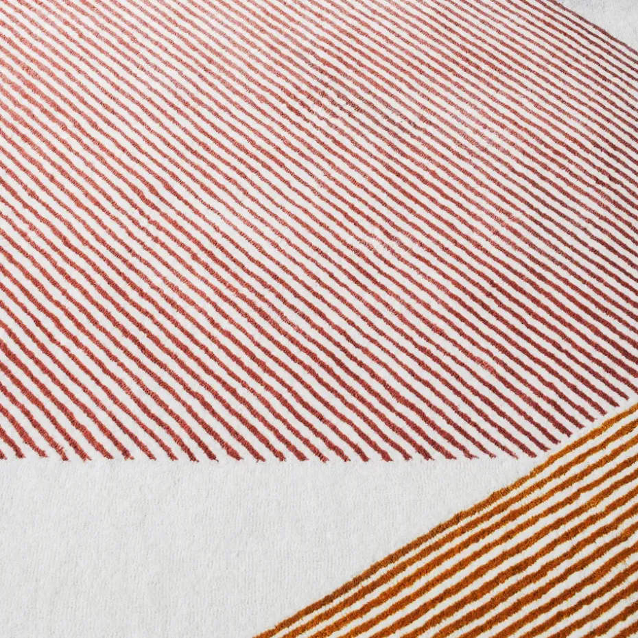 Alfombra de lana Stripes rosa, 200x300 cm