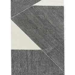 Alfombra de lana Stripes blanco natural, 200x300 cm