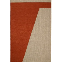 Alfombra de lana Una 230x320 cm, Rust-beige-off white