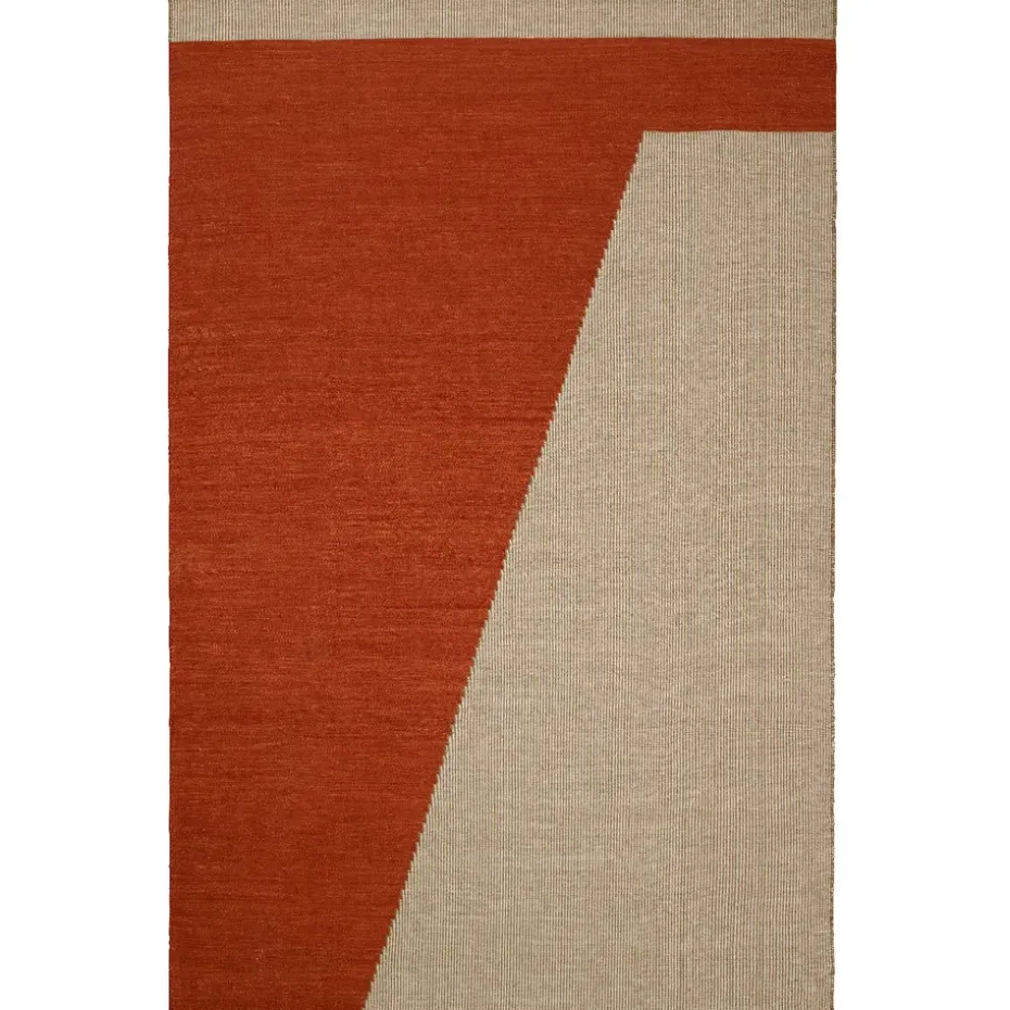 Alfombra de lana Una 230x320 cm, Rust-beige-off white