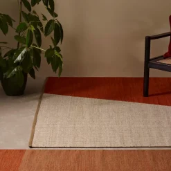 Alfombra de lana Una 180x270 cm, Rust-beige-off white