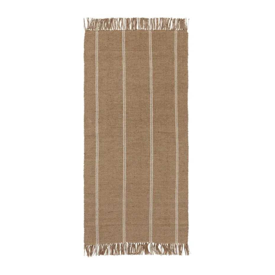 Alfombra de pasillo Yuki, White-natural, 70x140 cm