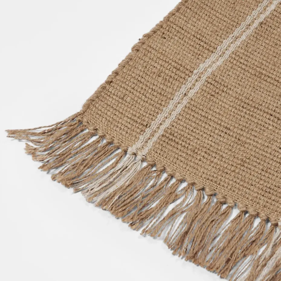 Alfombra de pasillo Yuki, White-natural, 70x140 cm