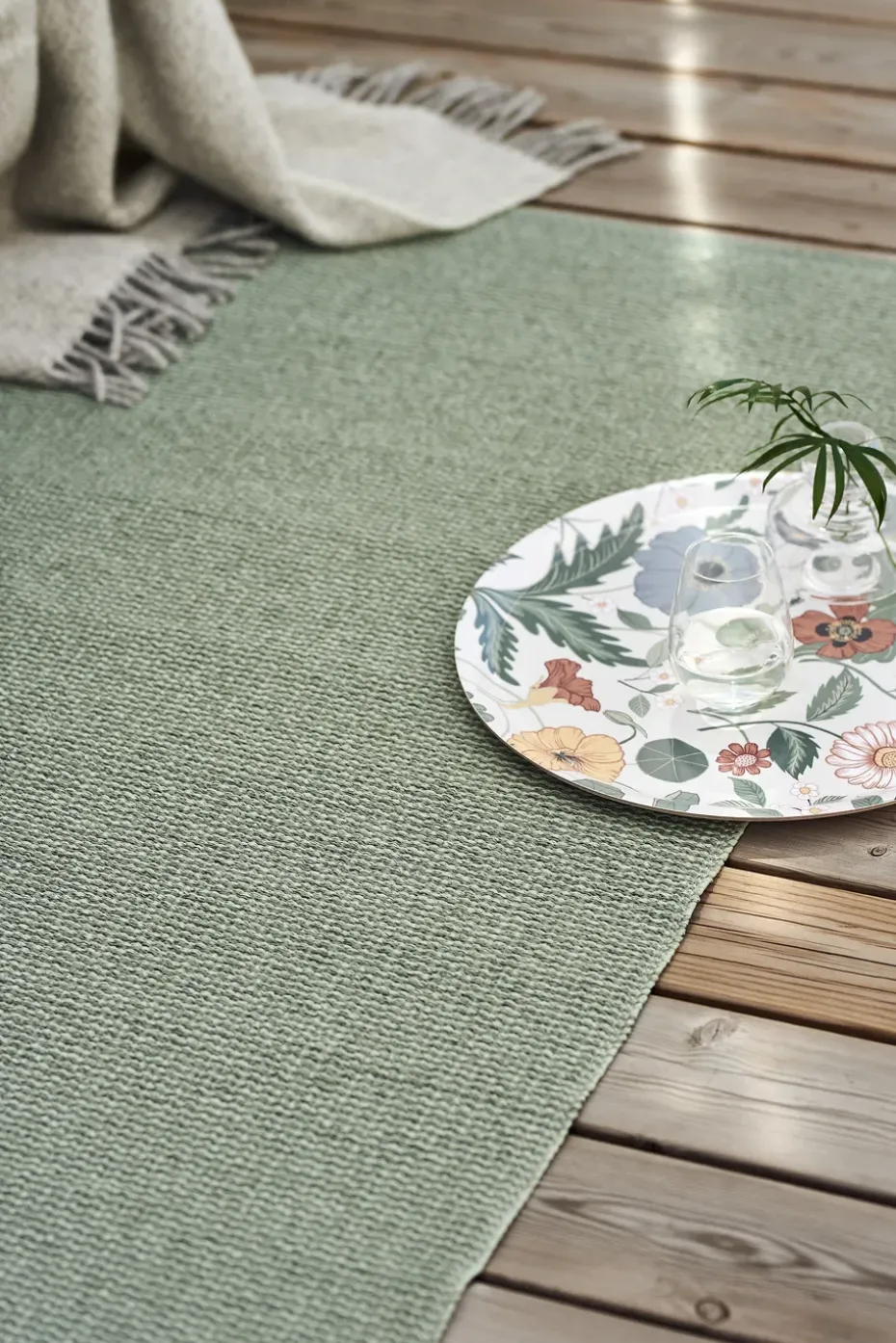 Alfombra de plástico Mellow verde, 150x220cm