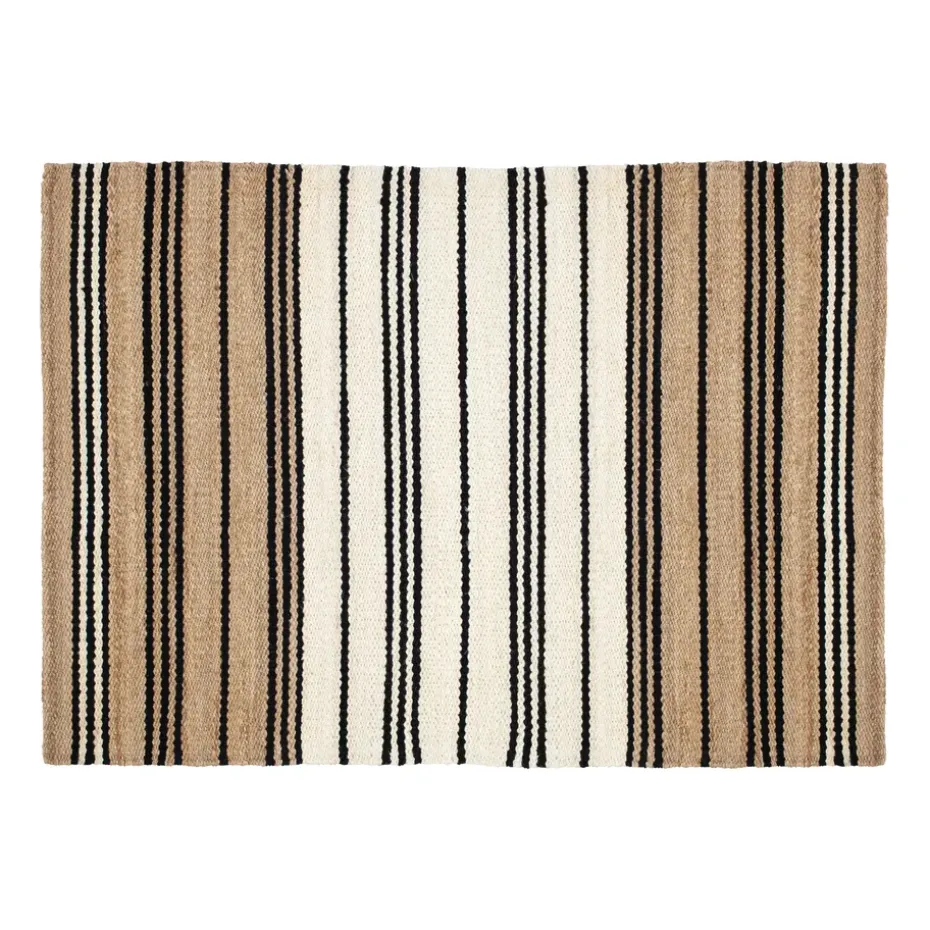 Alfombra de yute a rayas Elin, 160x230 cm