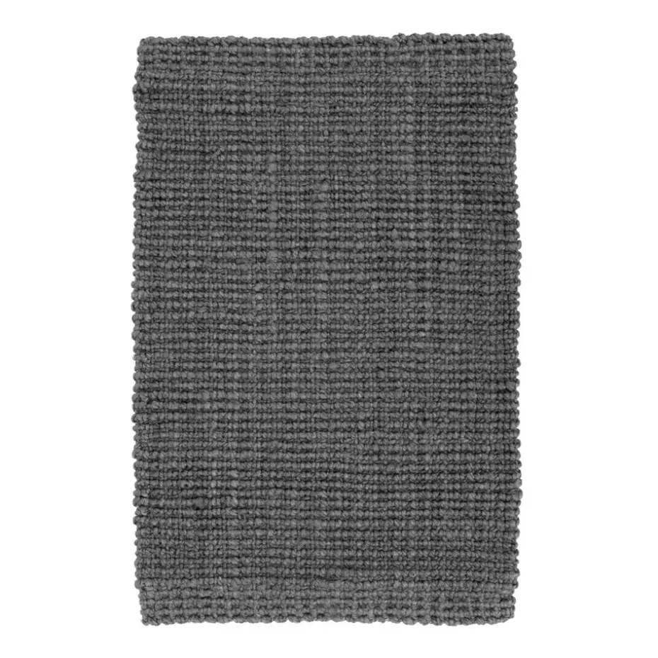 Alfombra de yute, gris oscuro, 60 x 90 cm