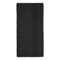 Alfombra de yute Merida negro, 70x140 cm