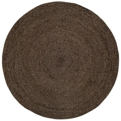 Alfombra Ella Ø125 cm, negro-natural