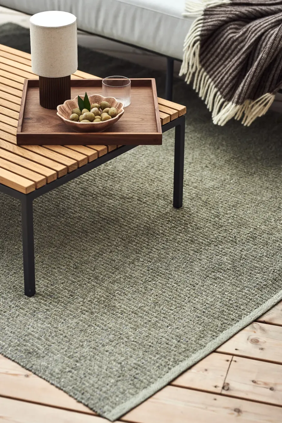 Alfombra Fallow dusty green, 200x300cm