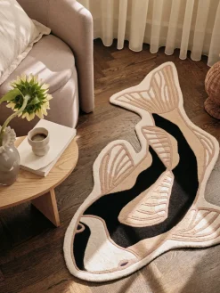 Alfombra Koi 97x130 cm, Black-beige