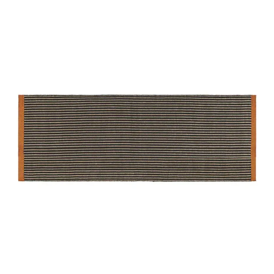 Alfombra Line, Negro 70x250 cm