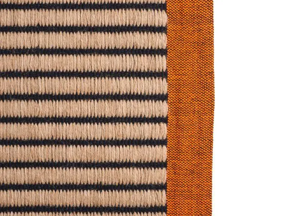Alfombra Line, Negro 70x250 cm