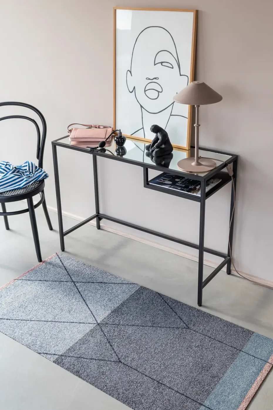 Alfombra Linea allround, Dark grey