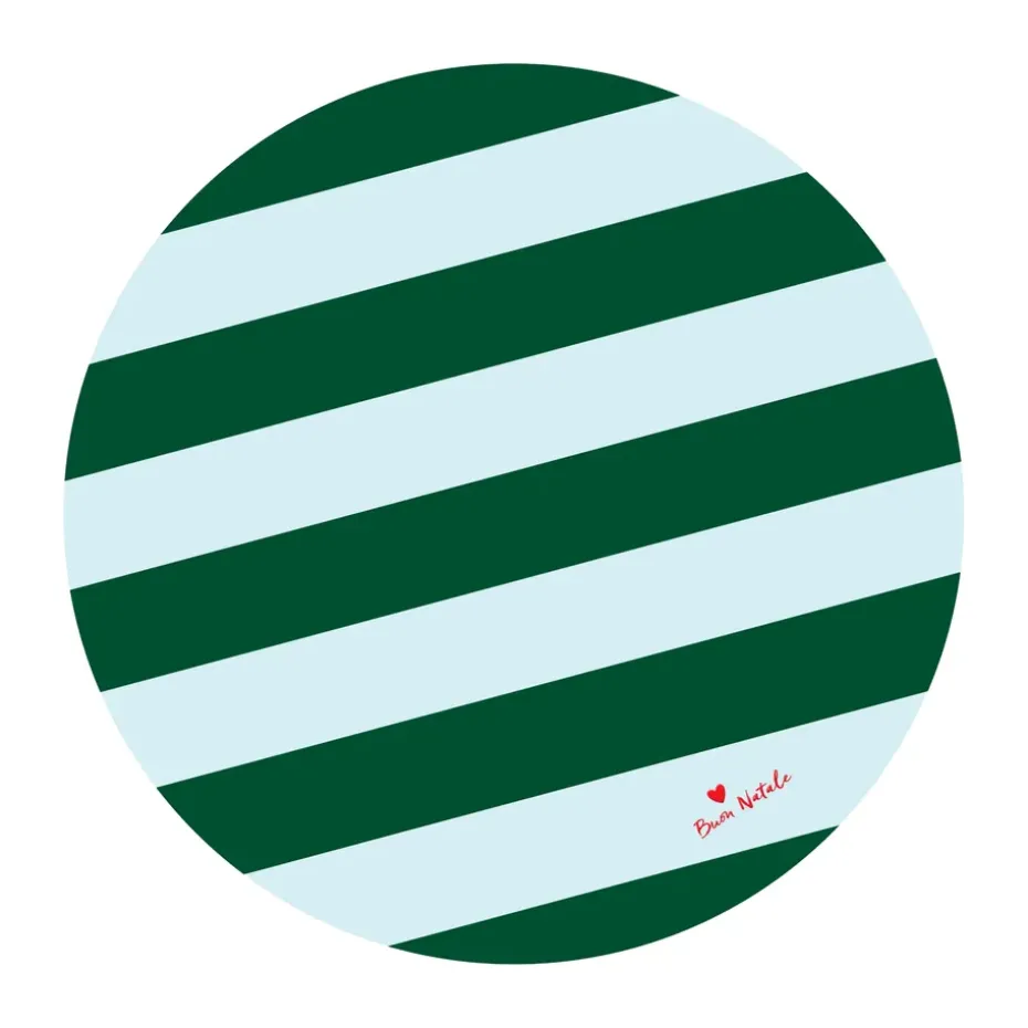 Alfombra para árbol de Navidad Love Ø100 cm, Verde-azul claro