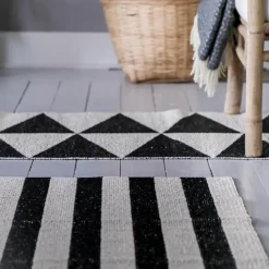 Alfombra plástico Rime, negro, 70 x 250 cm