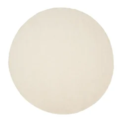 Alfombra redonda Asko, Blanco, Ø240 cm
