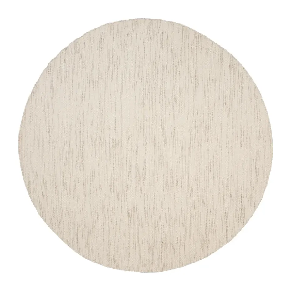 Alfombra redonda Asko, Offwhite, Ø240 cm