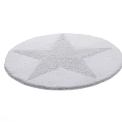 Alfombra redonda Star, blanco