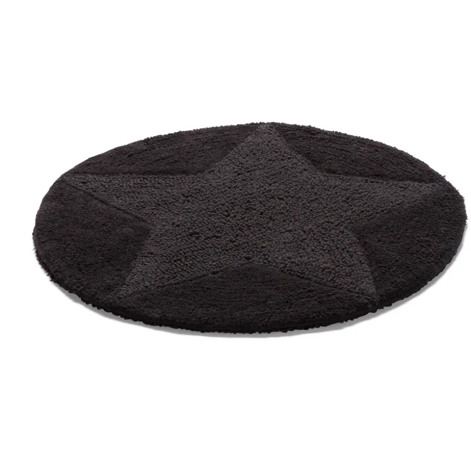 Alfombra redonda Star, negro
