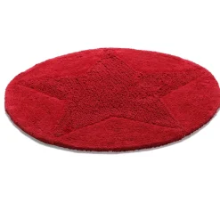 Alfombra redonda Star, rojo