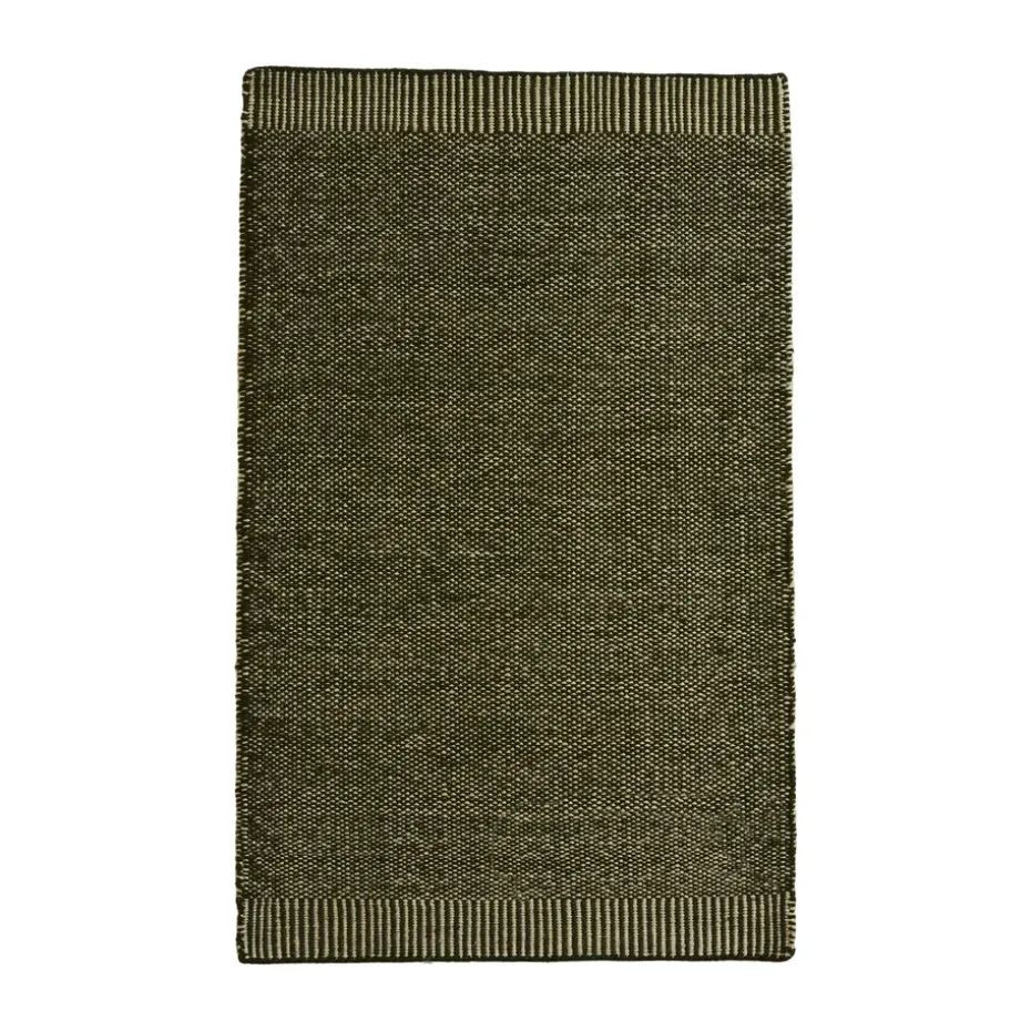 Alfombra Rombo verde musgo, 90x140 cm