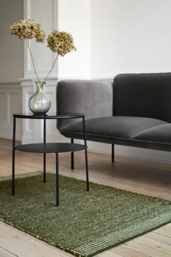 Alfombra Rombo verde musgo, 90x140 cm