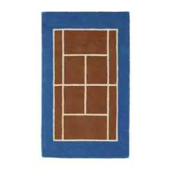 Alfombra Tennis, Caramel-Optic blue, 88x150 cm
