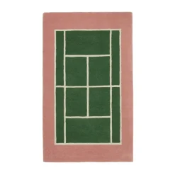 Alfombra Tennis, Green-rose, 88x150 cm