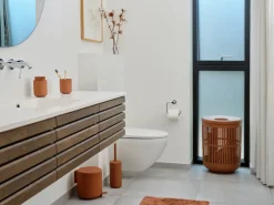 Alfombrilla de baño Tiles, Terracotta