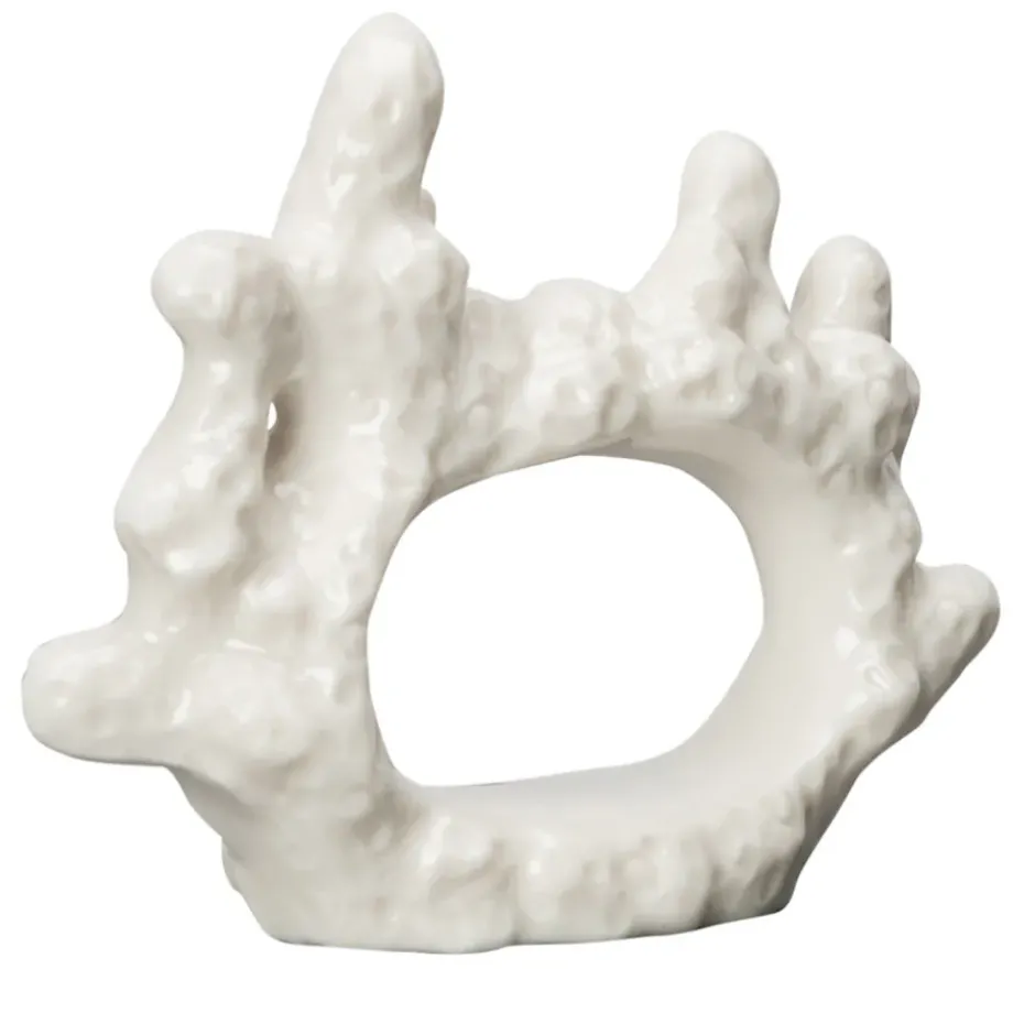 Anillo servilletero Coral, blanco