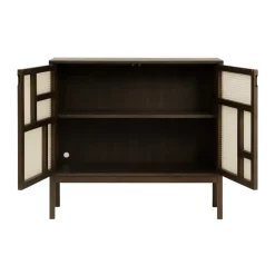Aparador Air, Roble oscuro, 120x110 cm, con patas